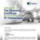 tax clearance certificate FX allocation